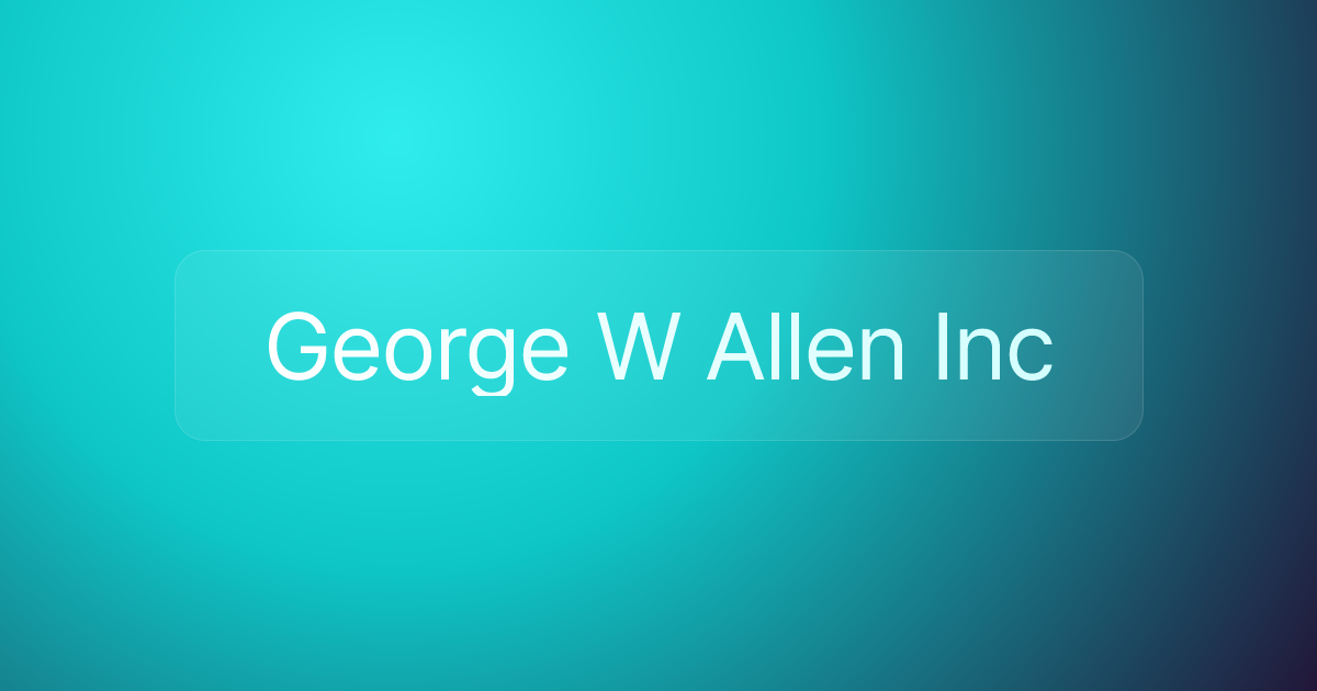 George W Allen Inc
