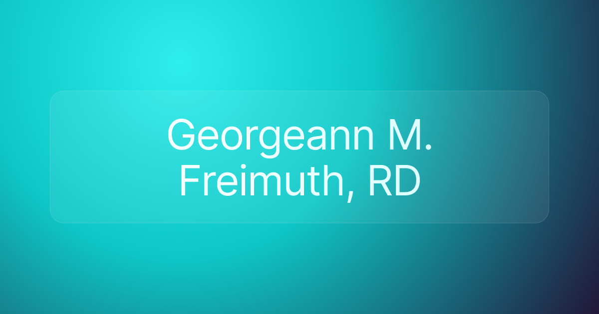 Georgeann M. Freimuth, RD