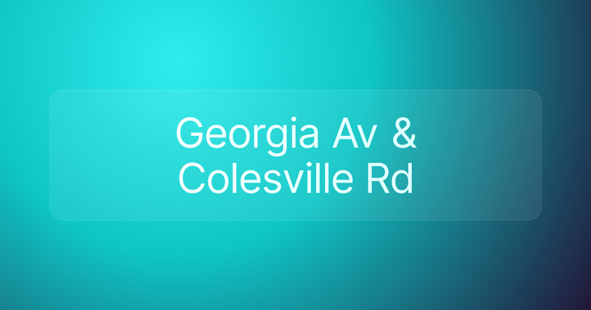 Georgia Av & Colesville Rd