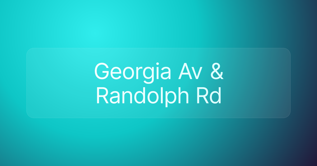Georgia Av & Randolph Rd