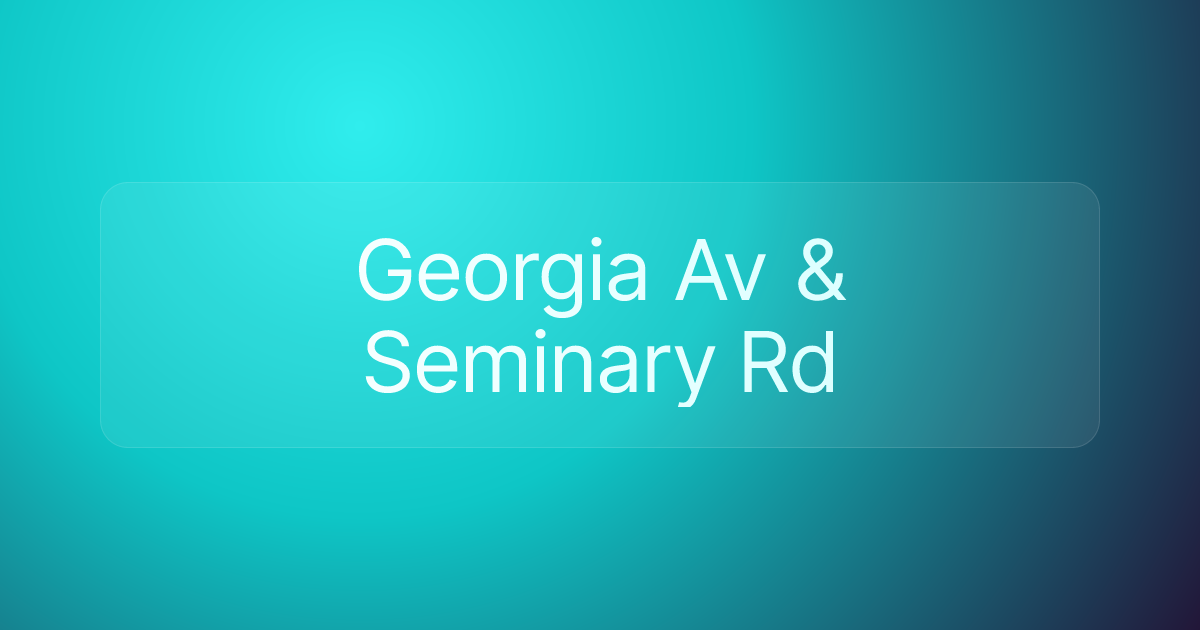 Georgia Av & Seminary Rd