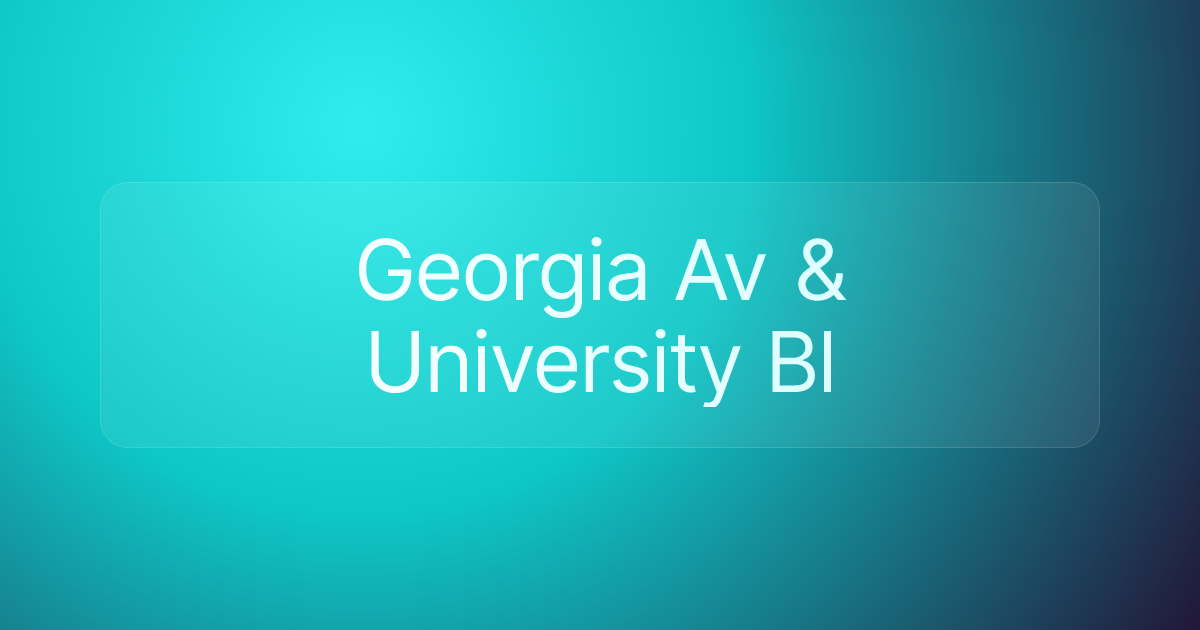 Georgia Av & University Bl