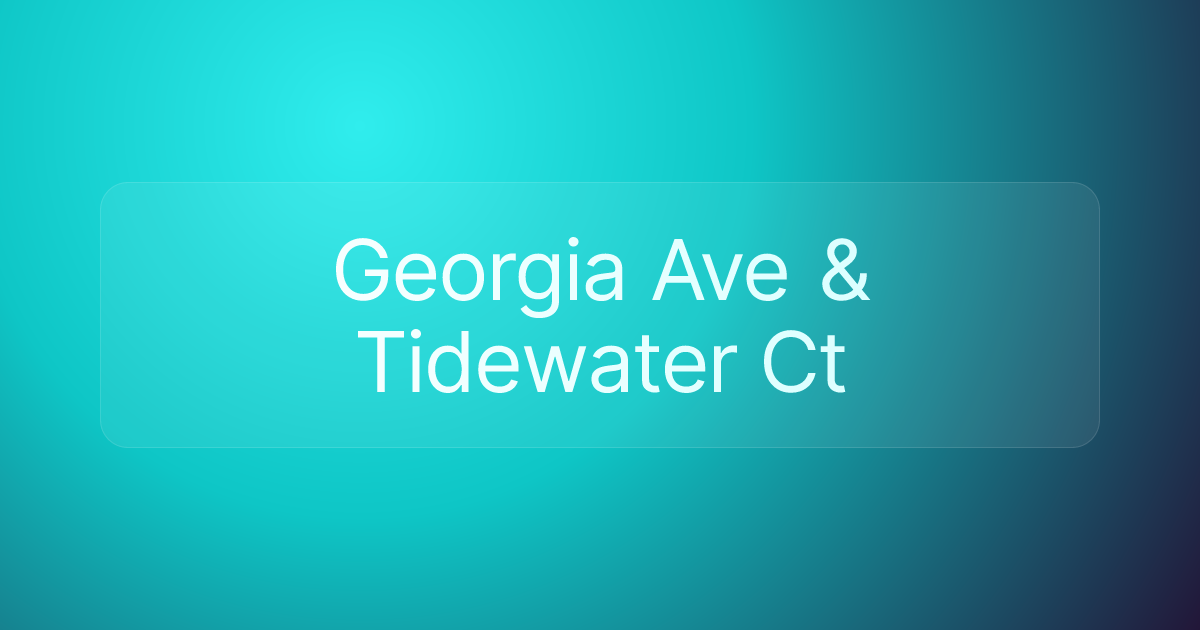 Georgia Ave & Tidewater Ct
