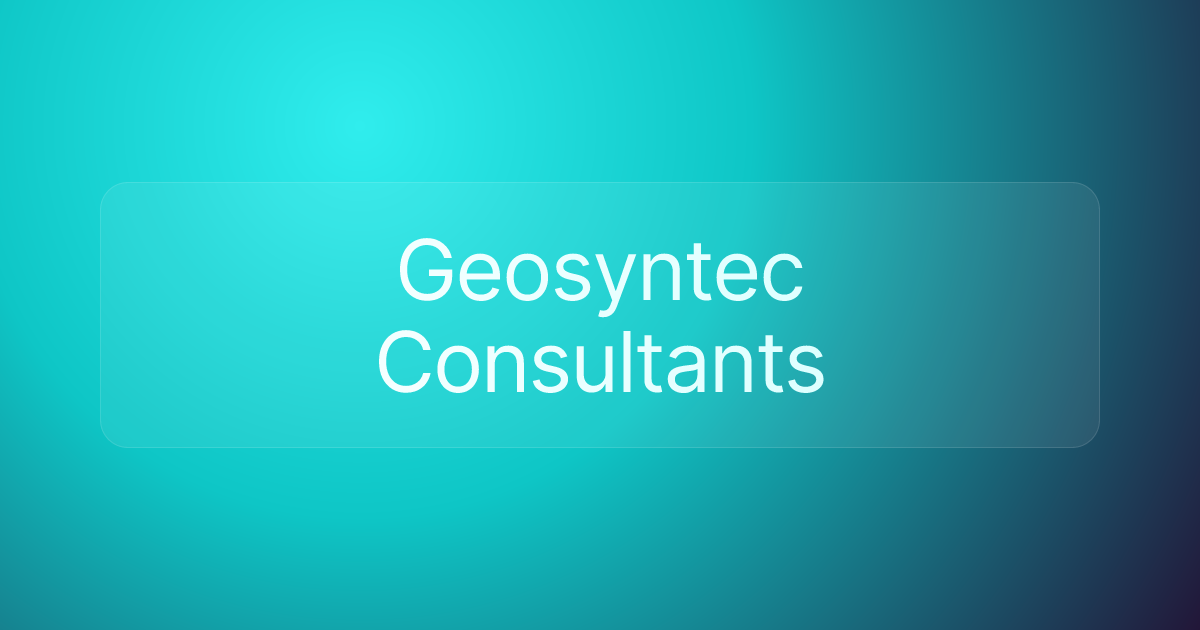 Geosyntec Consultants