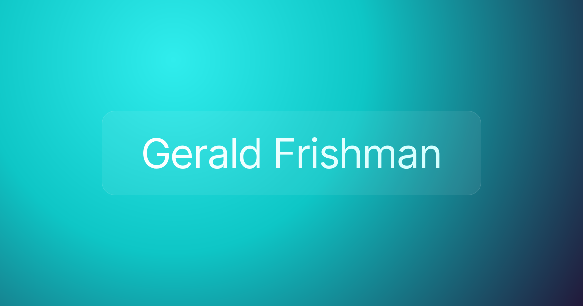 Gerald Frishman