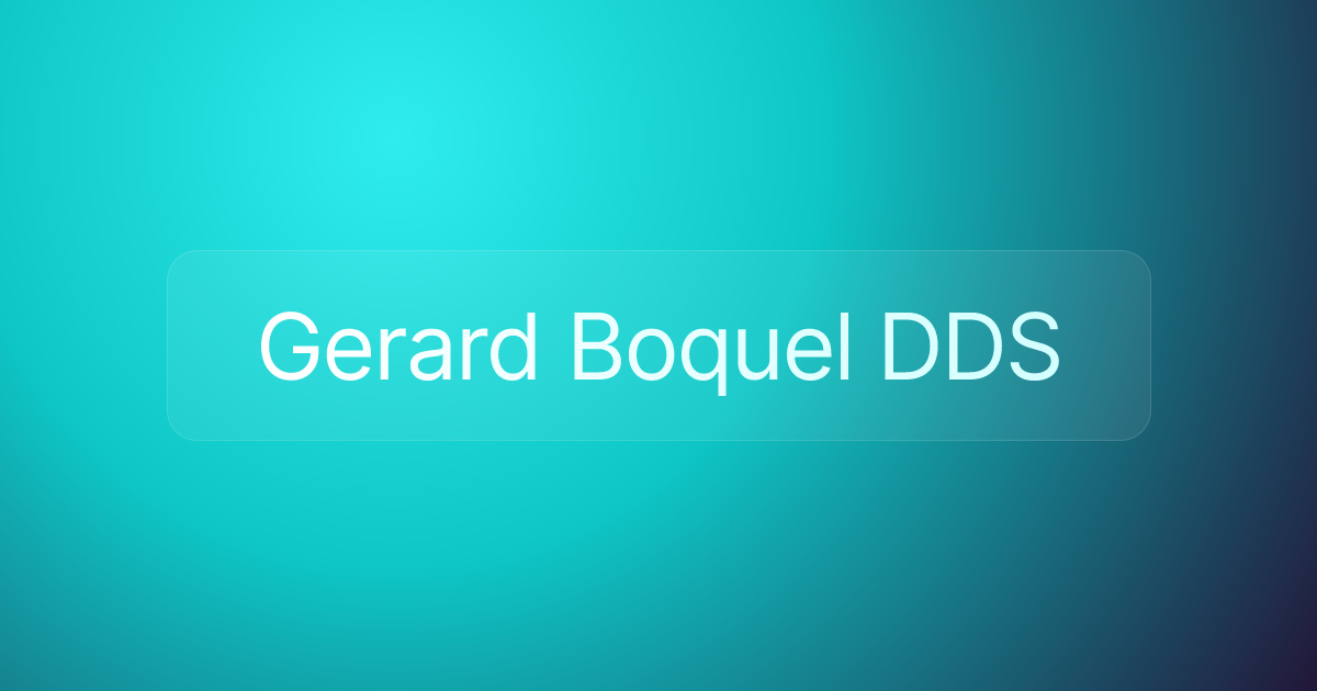 Gerard Boquel DDS