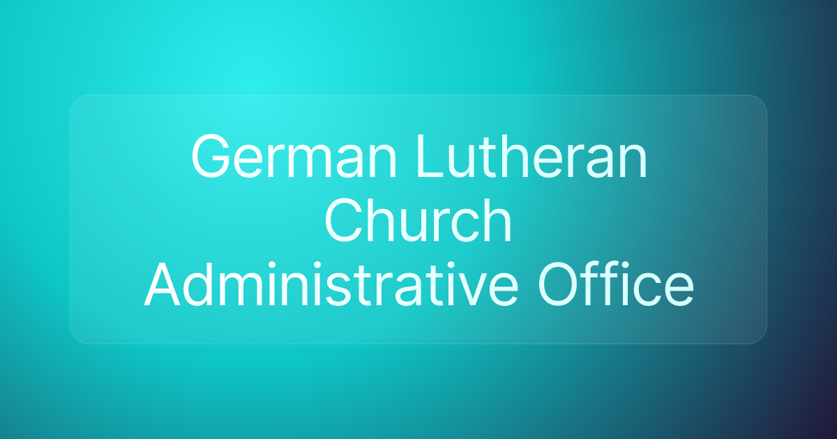 German Lutheran Church Administrative Office