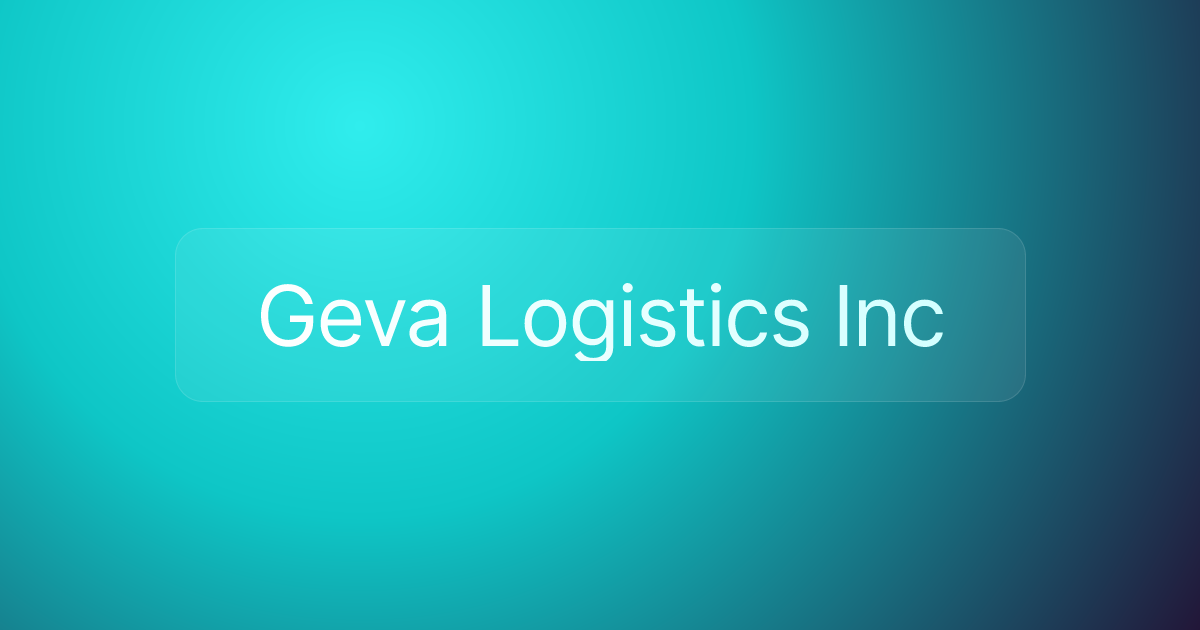 Geva Logistics Inc