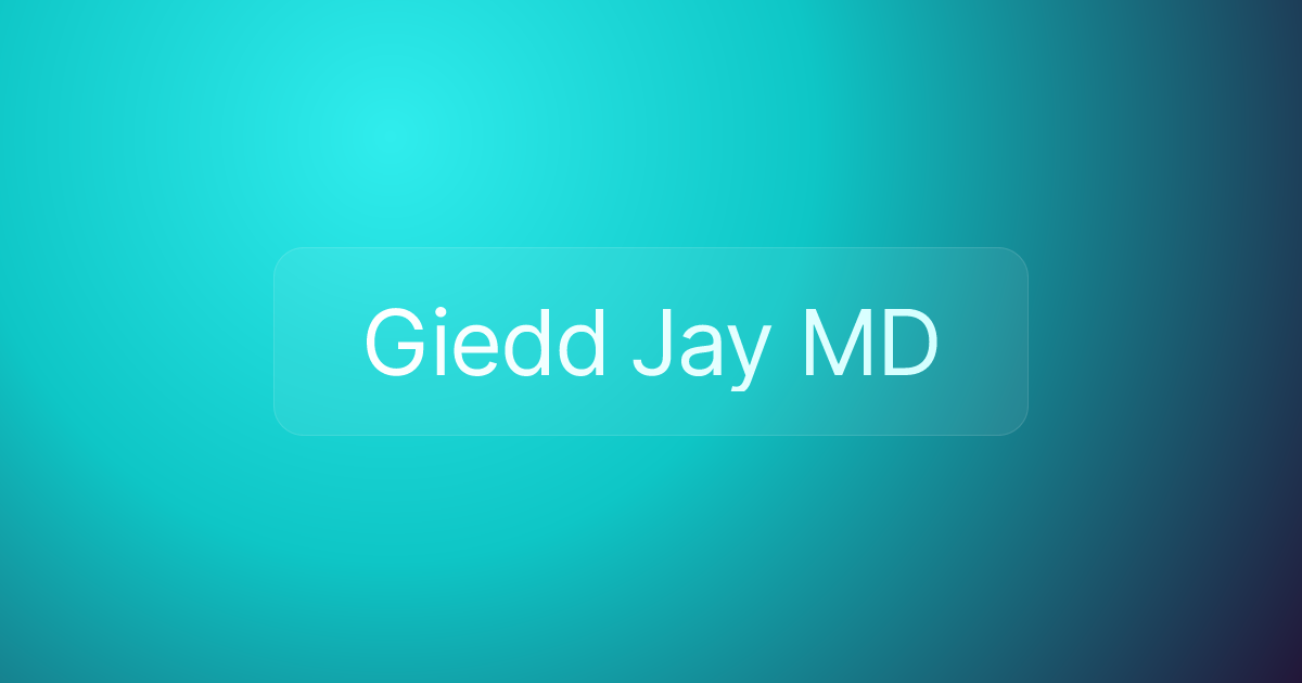 Giedd Jay MD