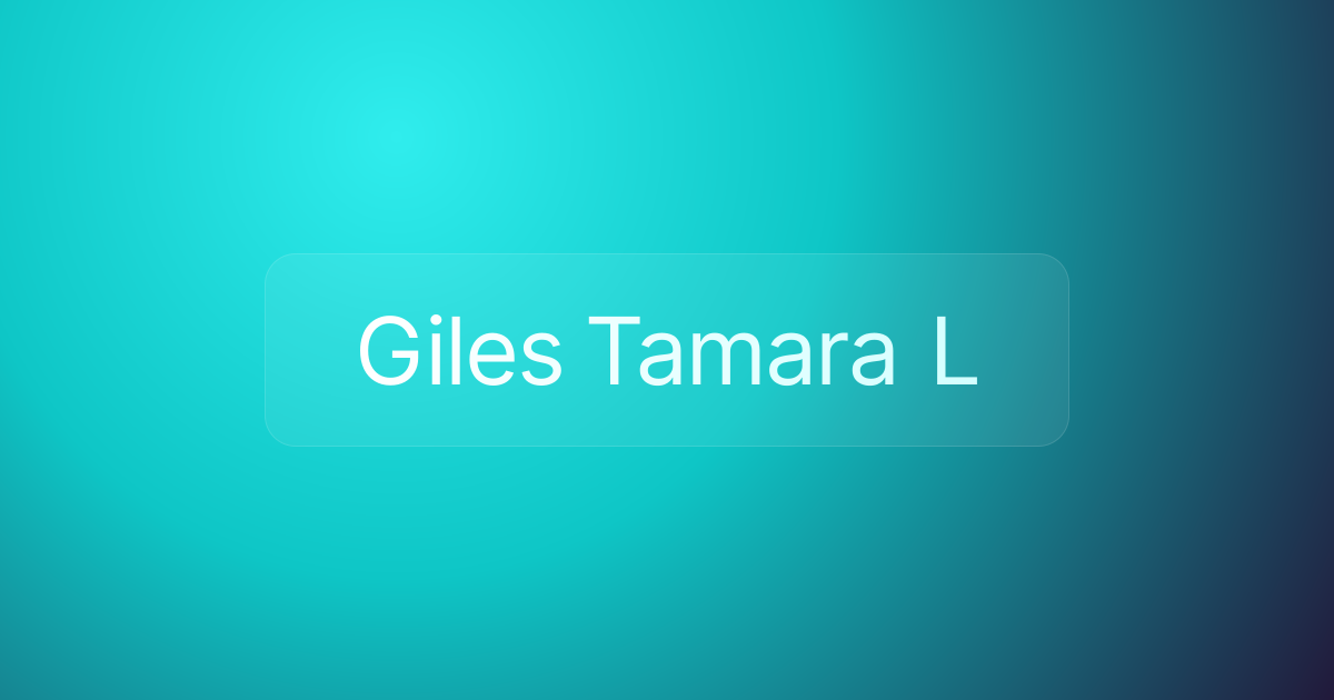 Giles Tamara L