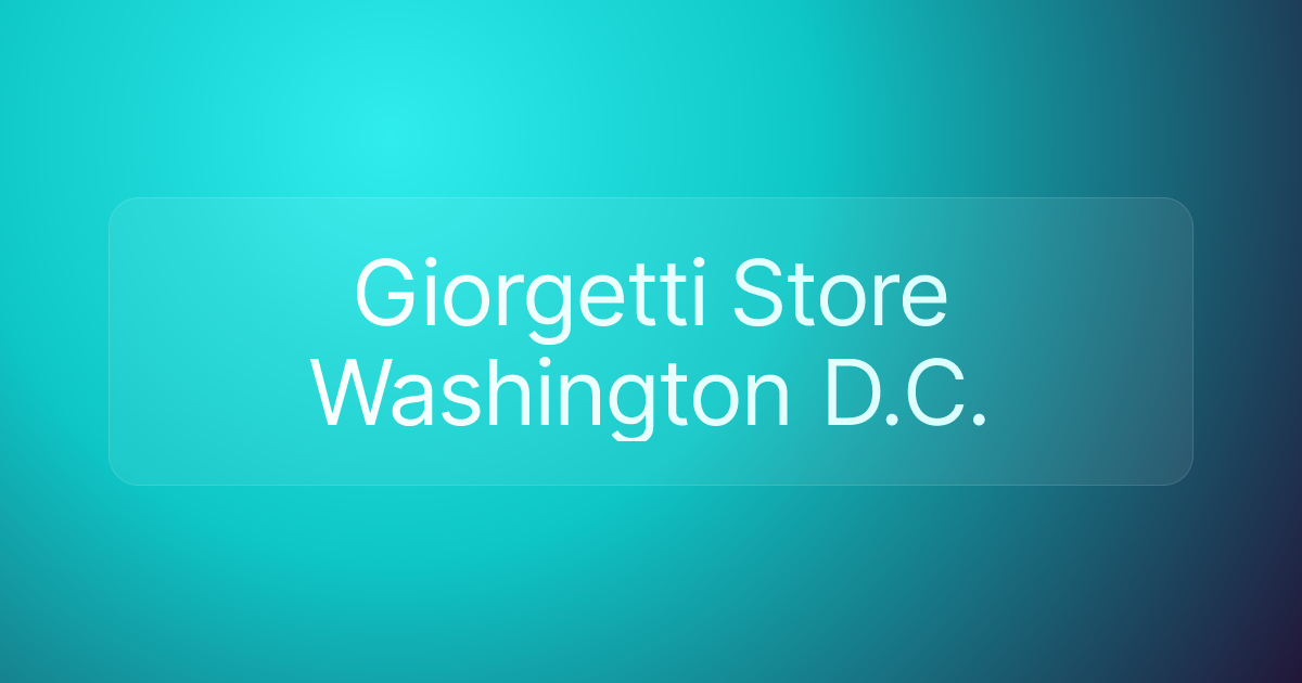 Giorgetti Store Washington D.C.