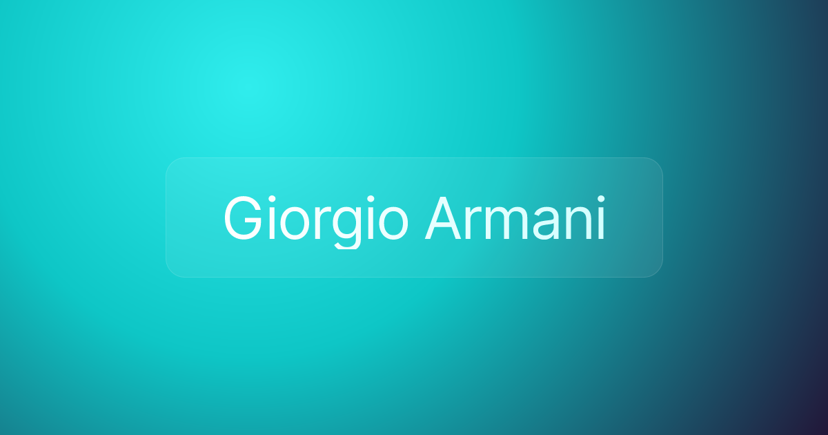Giorgio Armani