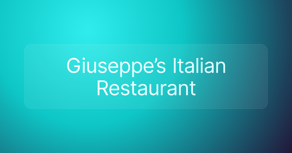 Giuseppe’s Italian Restaurant