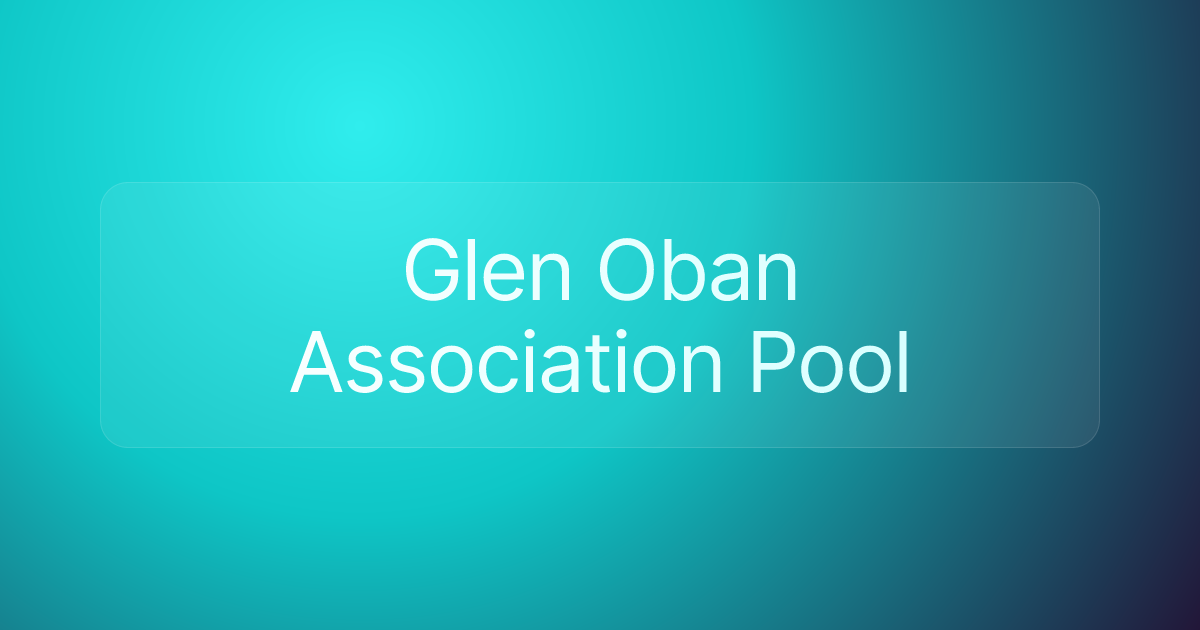 Glen Oban Association Pool