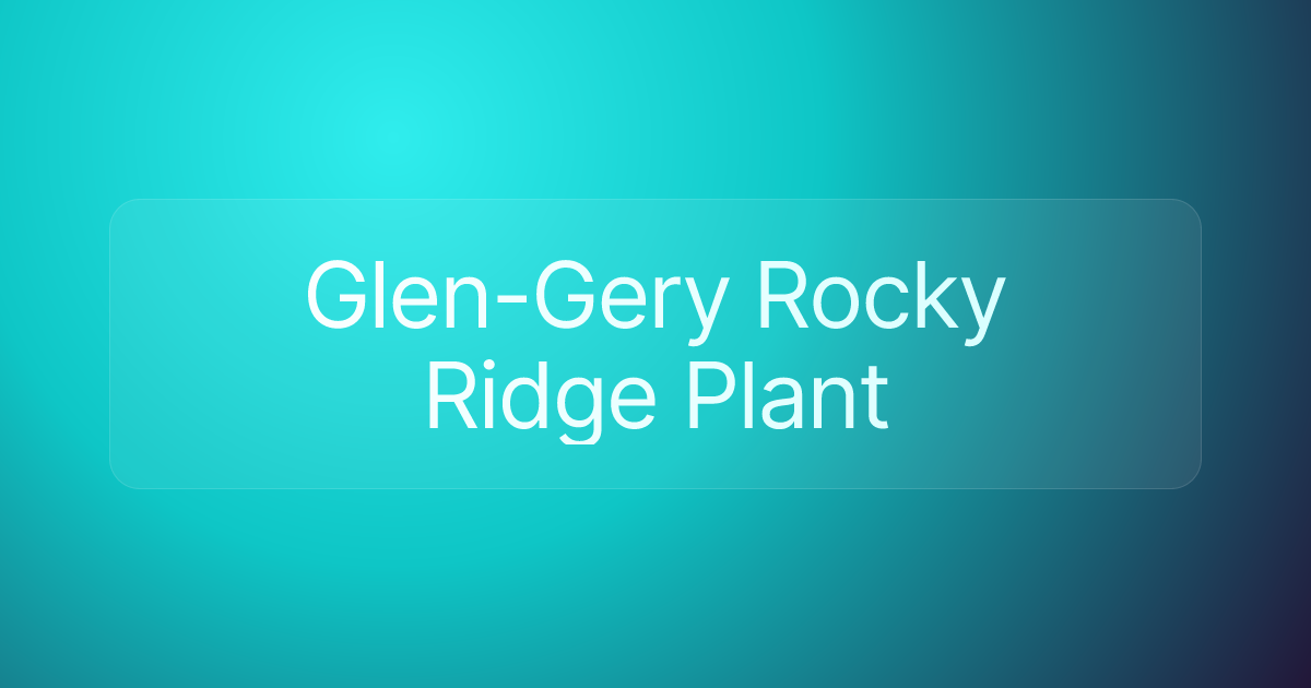 Glen-Gery Rocky Ridge Plant