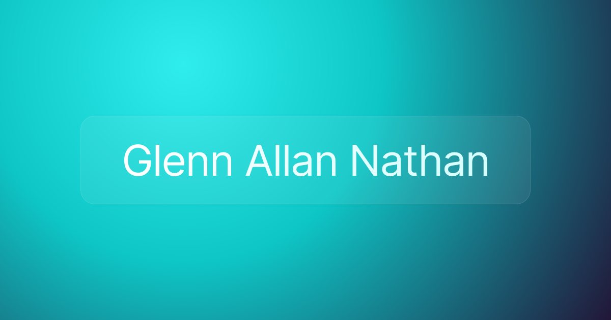 Glenn Allan Nathan