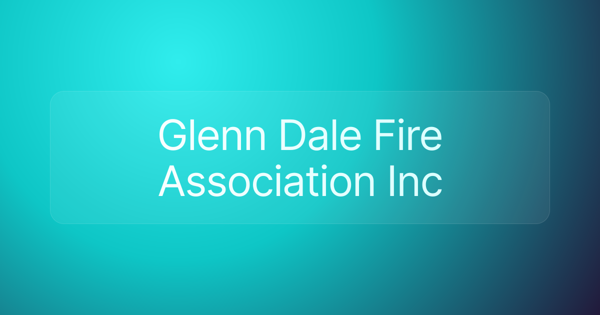 Glenn Dale Fire Association Inc
