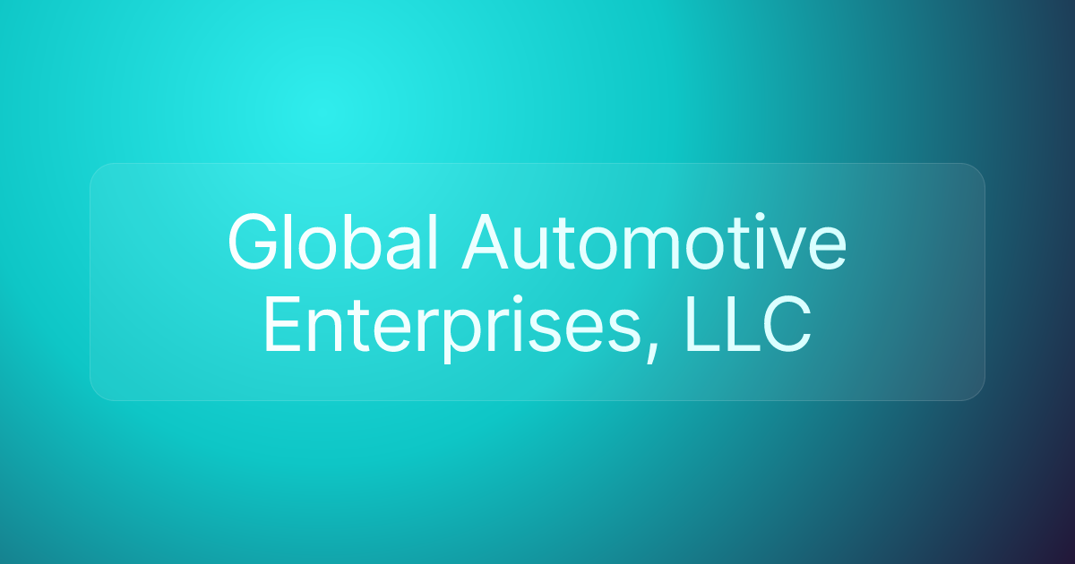 Global Automotive Enterprises, LLC