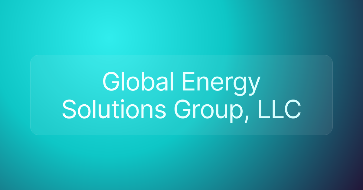 Global Energy Solutions Group, LLC