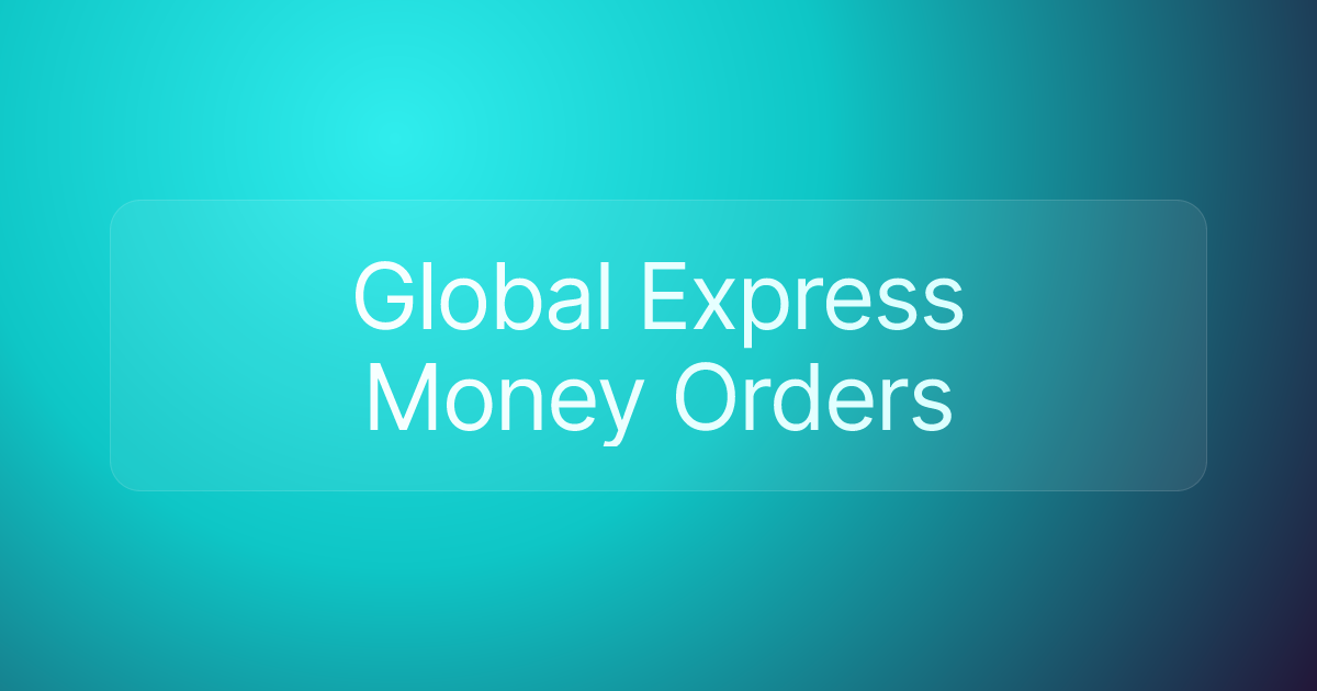 Global Express Money Orders