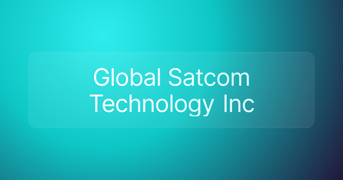 Global Satcom Technology Inc