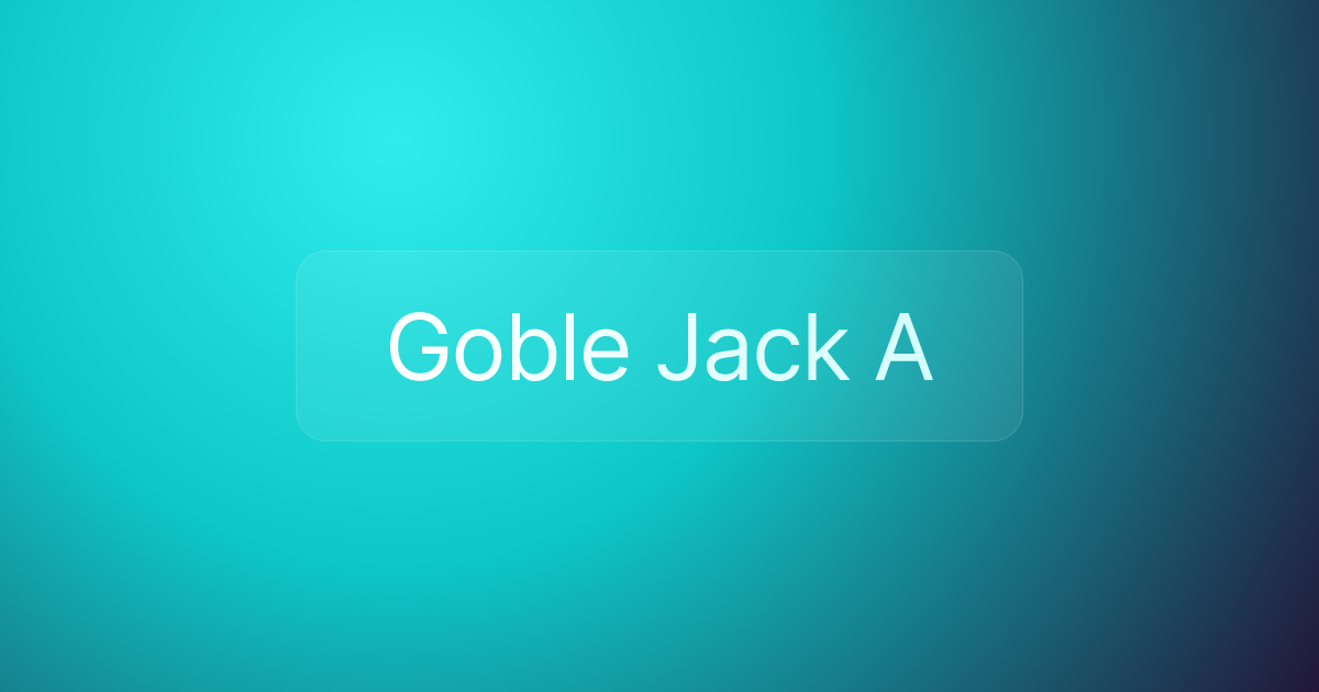 Goble Jack A