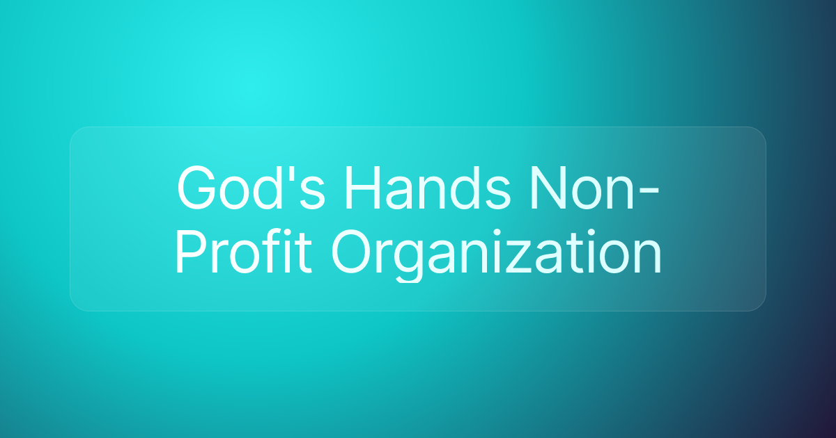 God's Hands Non-Profit Organization