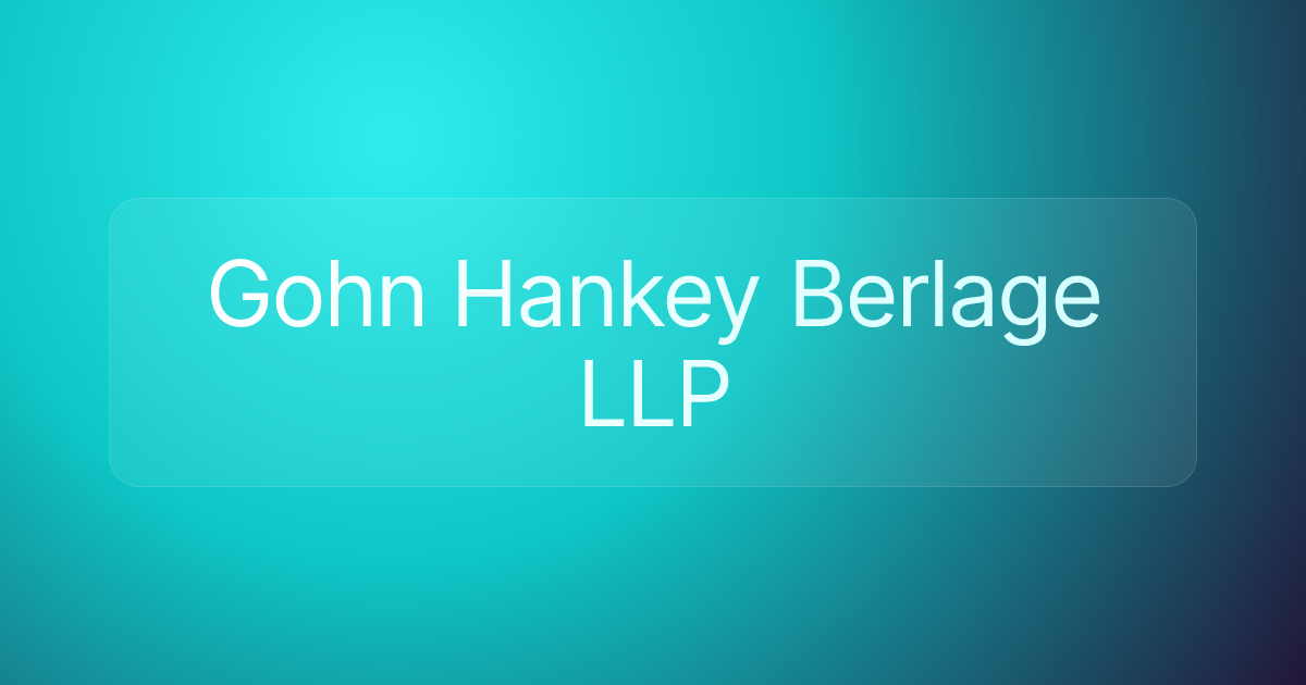 Gohn Hankey Berlage LLP