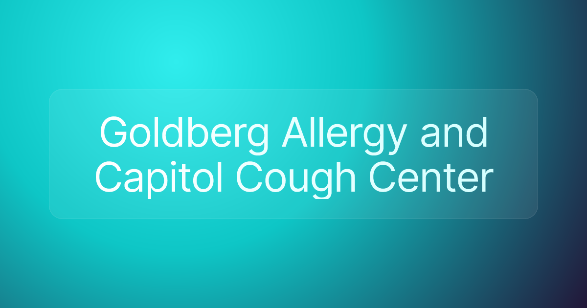 Goldberg Allergy and Capitol Cough Center