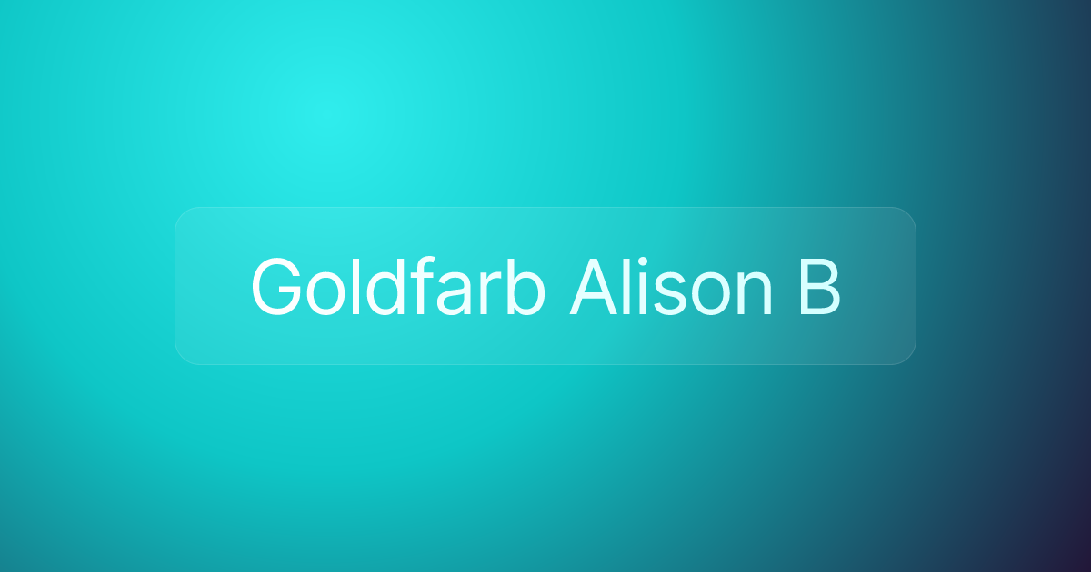 Goldfarb Alison B