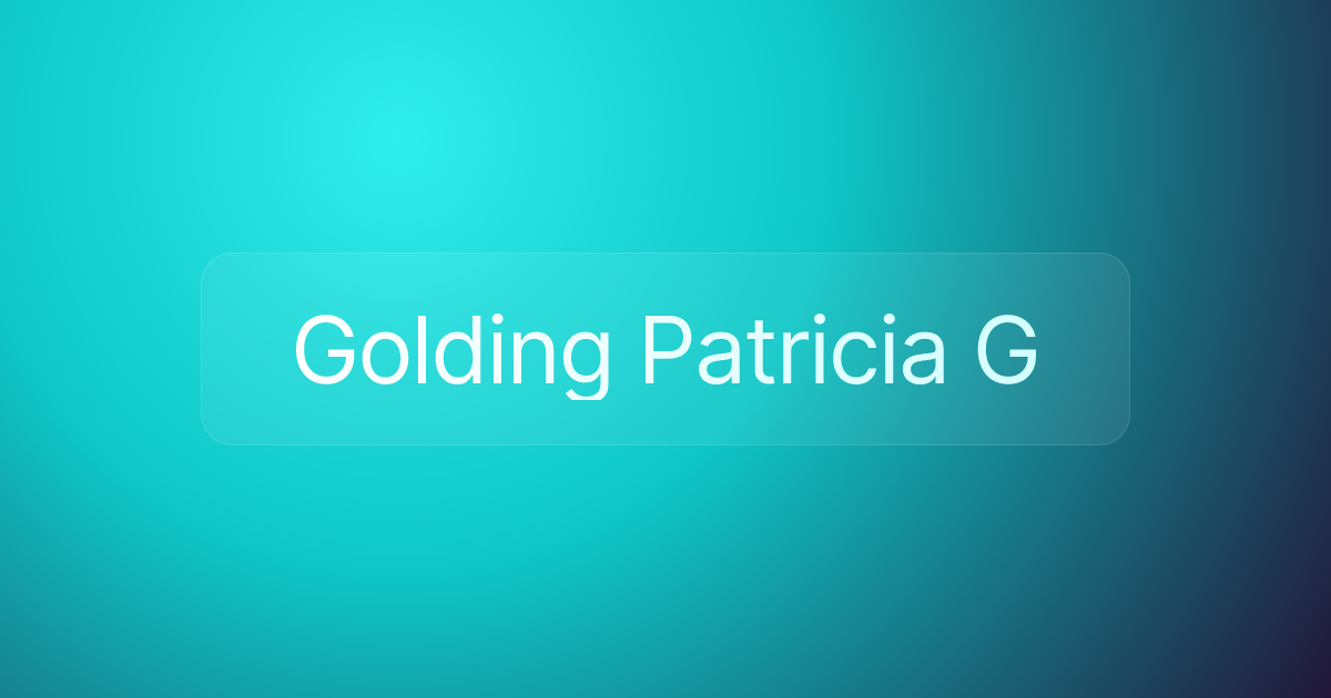 Golding Patricia G