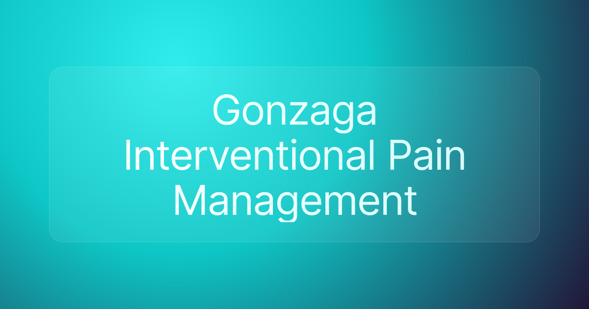 Gonzaga Interventional Pain Management