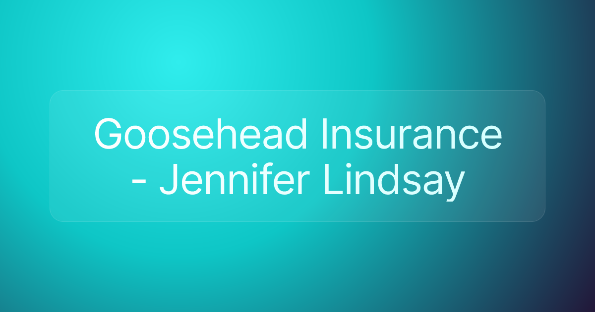 Goosehead Insurance - Jennifer Lindsay