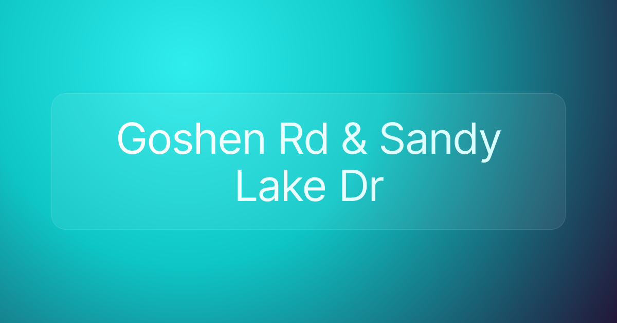 Goshen Rd & Sandy Lake Dr