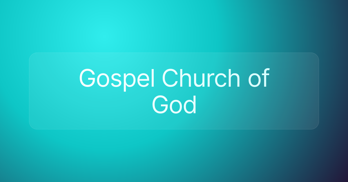 Gospel Church of God