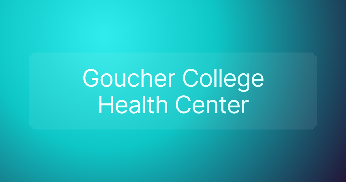 Goucher College Health Center