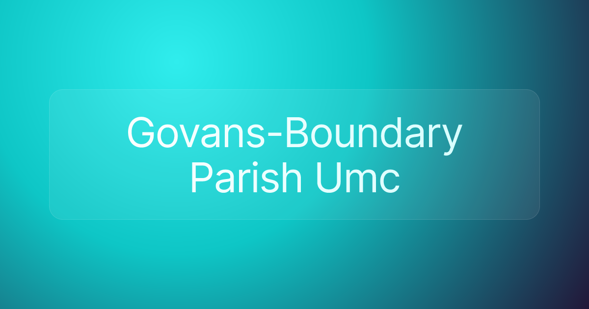Govans-Boundary Parish Umc