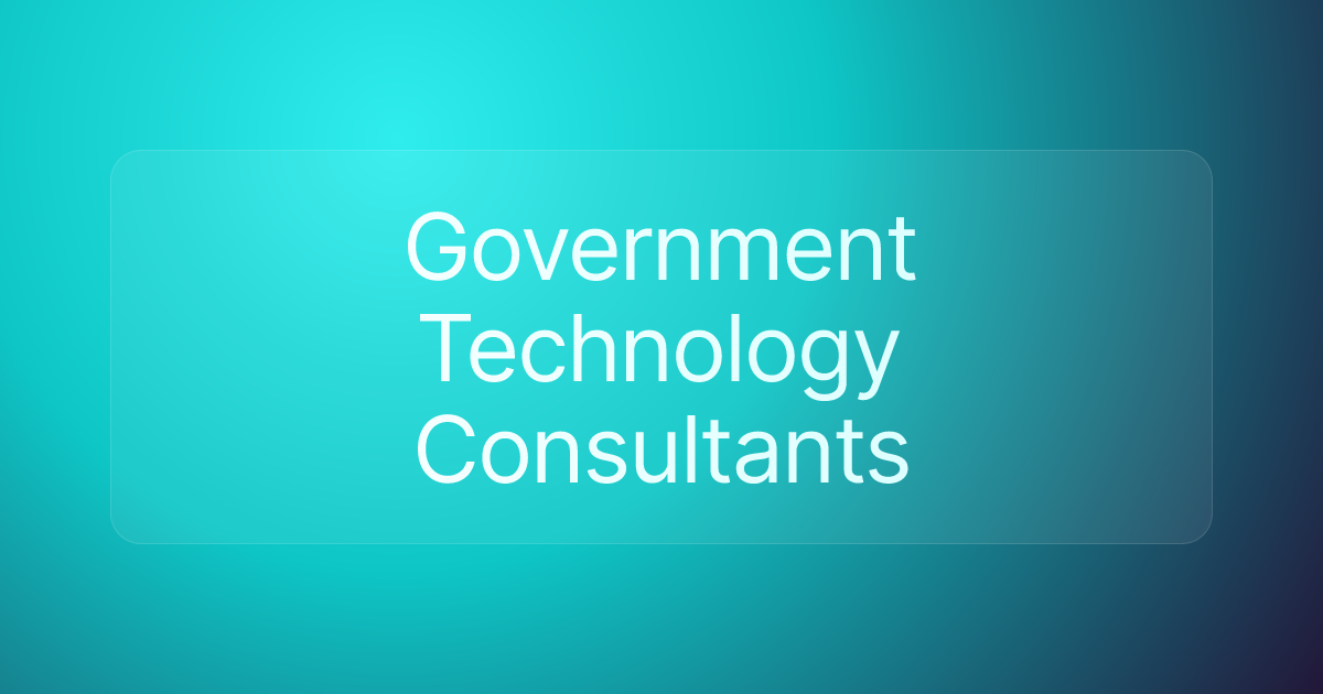 Government Technology Consultants