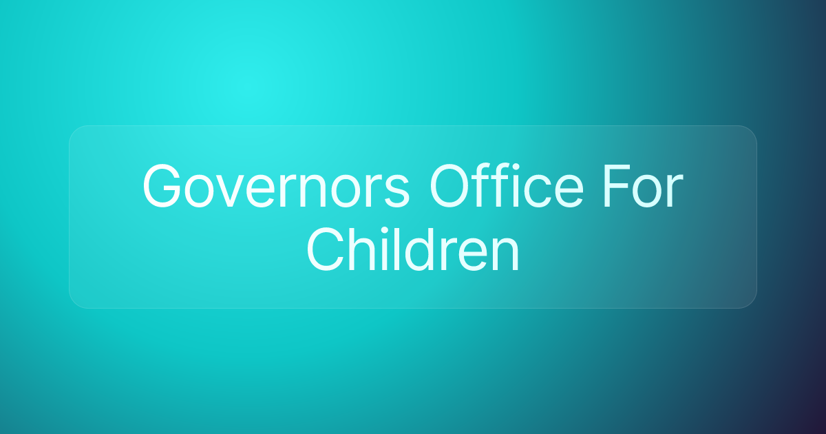 Governors Office For Children