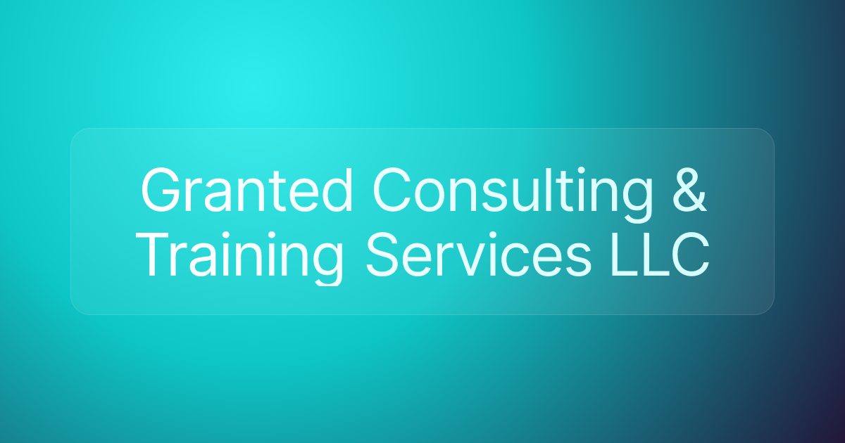 Granted Consulting & Training Services LLC