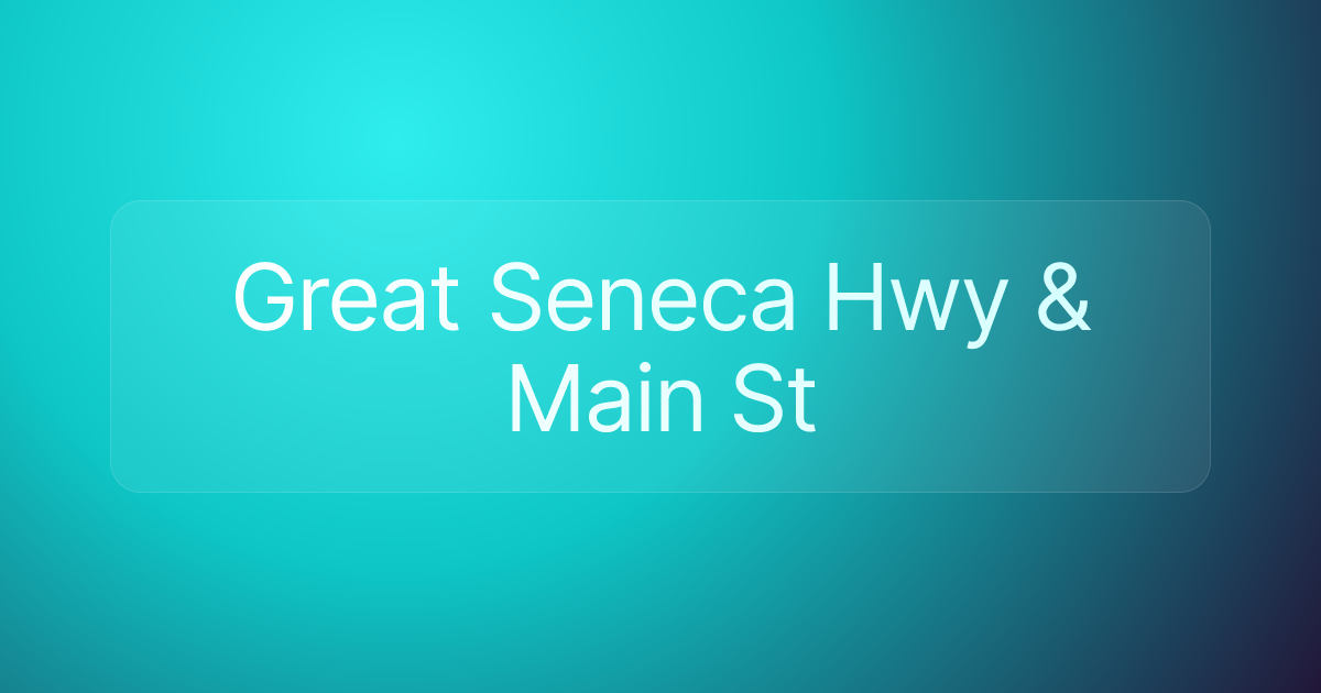 Great Seneca Hwy & Main St