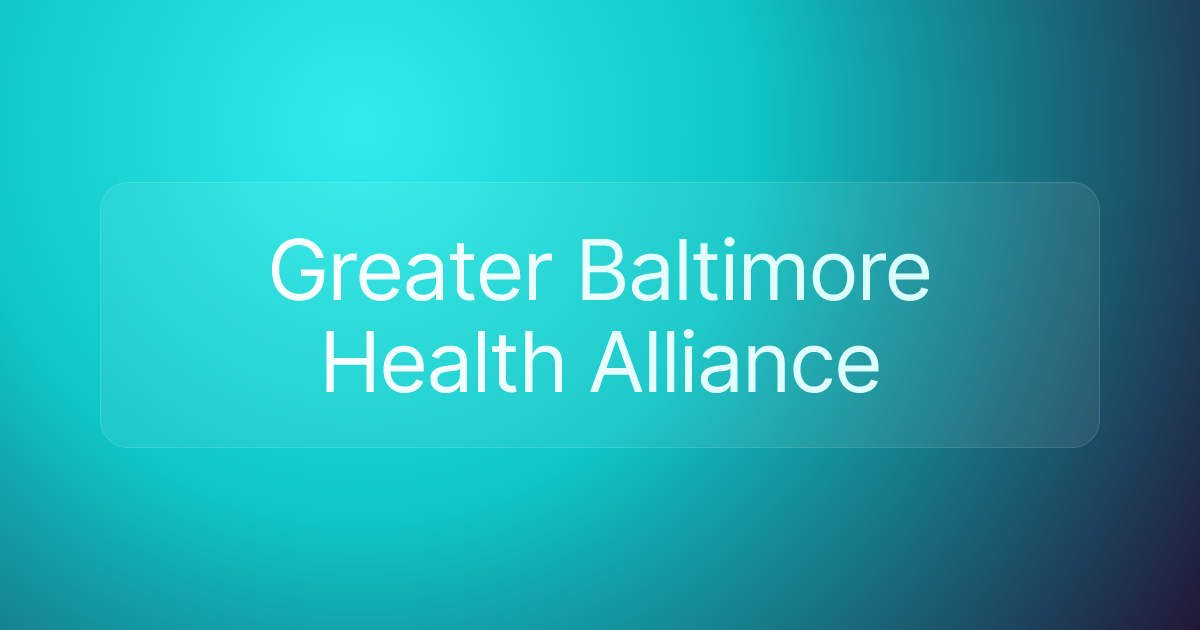 Greater Baltimore Health Alliance