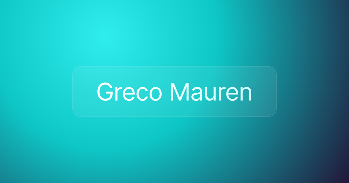 Greco Mauren