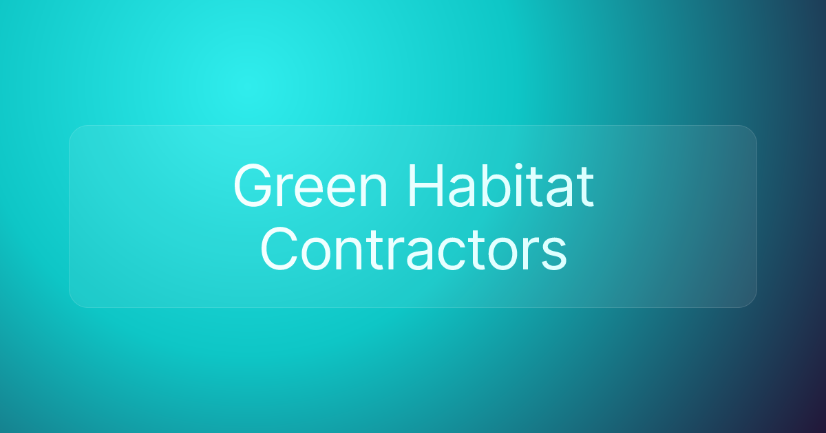Green Habitat Contractors