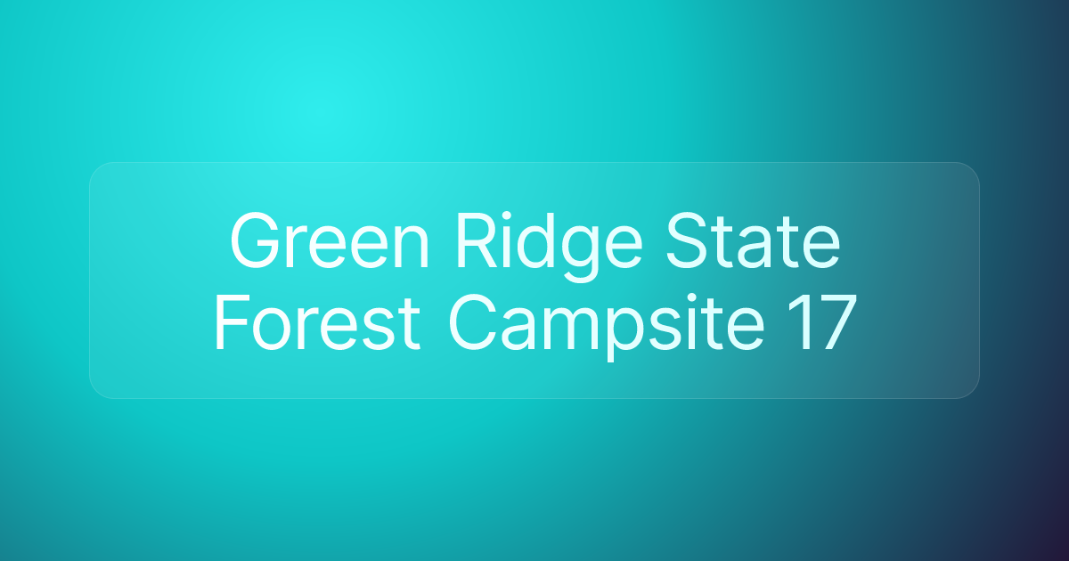 Green Ridge State Forest Campsite 17