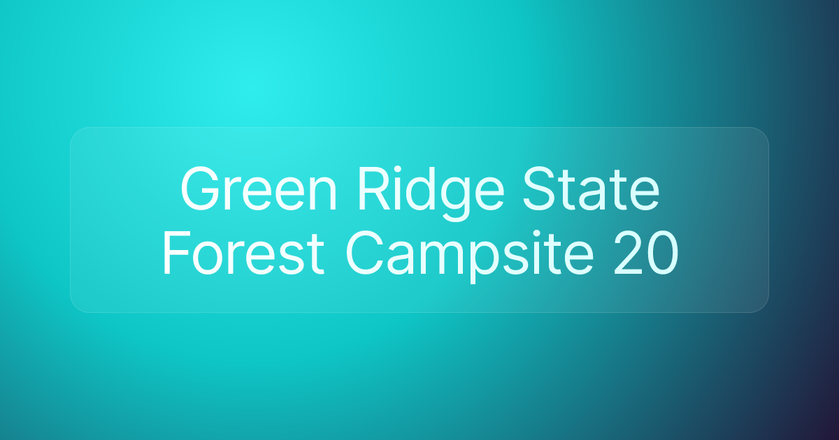 Green Ridge State Forest Campsite 20