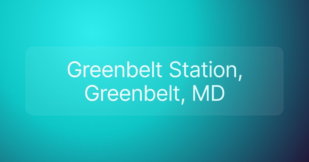 Greenbelt Station, Greenbelt, MD