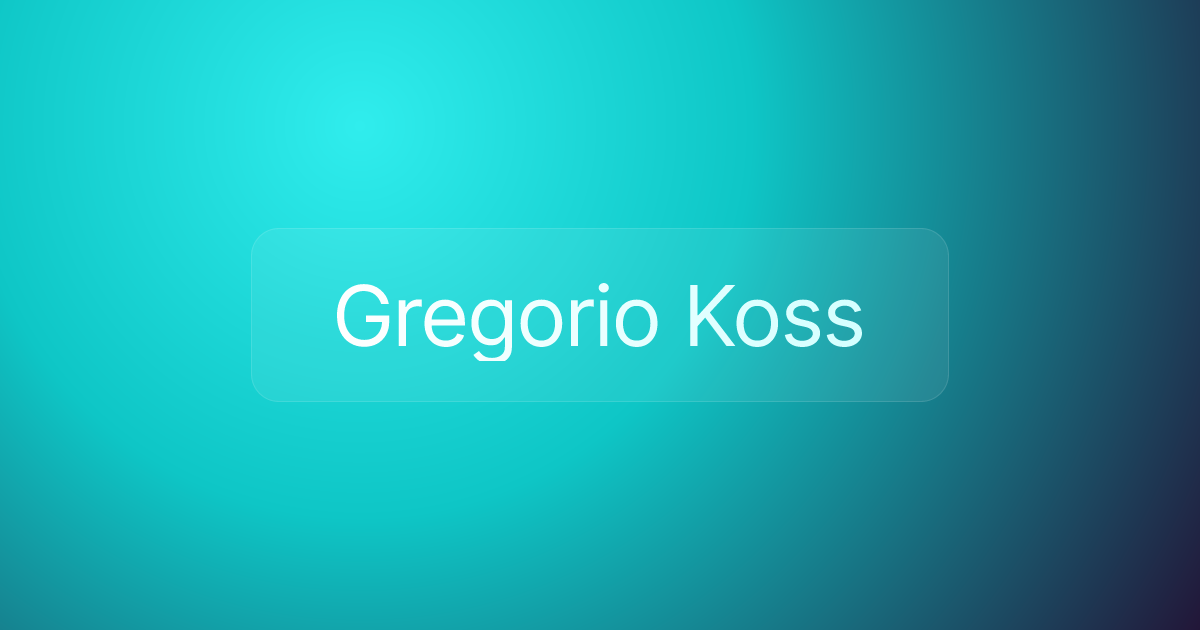 Gregorio Koss