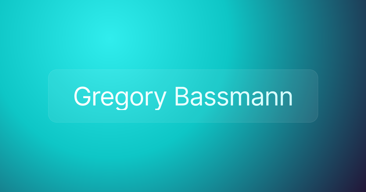 Gregory Bassmann