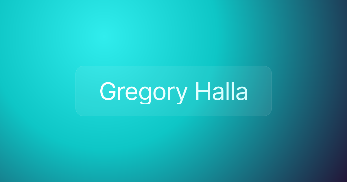 Gregory Halla
